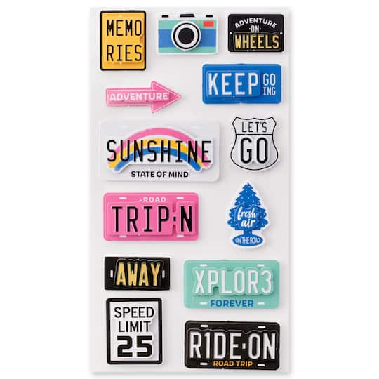 12 Pack: Travel Signs Stickers by Recollections™